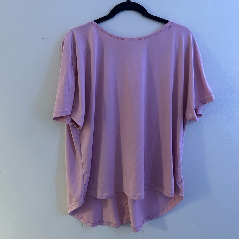 Soft pink short-sleeved top